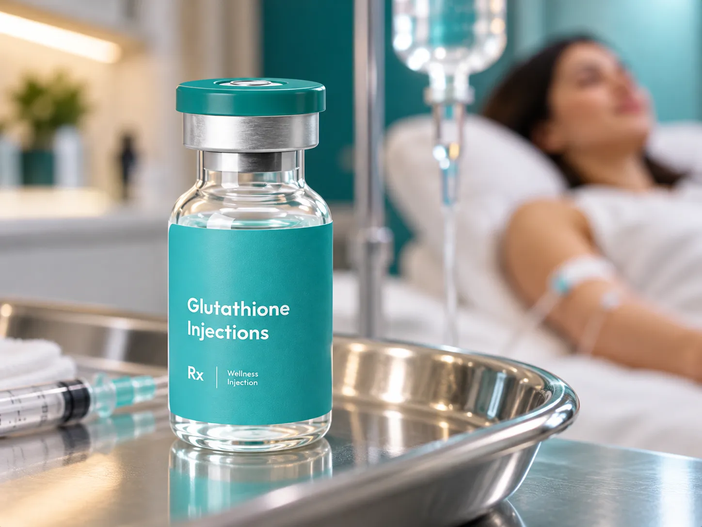 Glutathione IV drip administered by a qualified professional at Paradise Wellness Delhi
