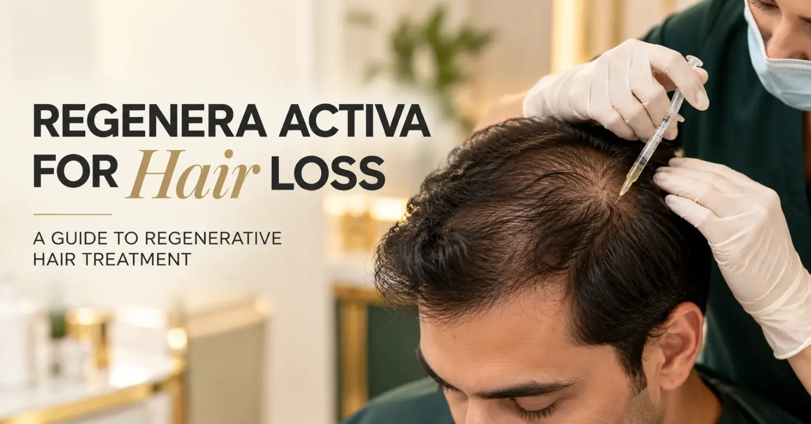 Regenera Activa for hair loss treatment targeting thinning scalp with fine needle injections at Paradise Wellness