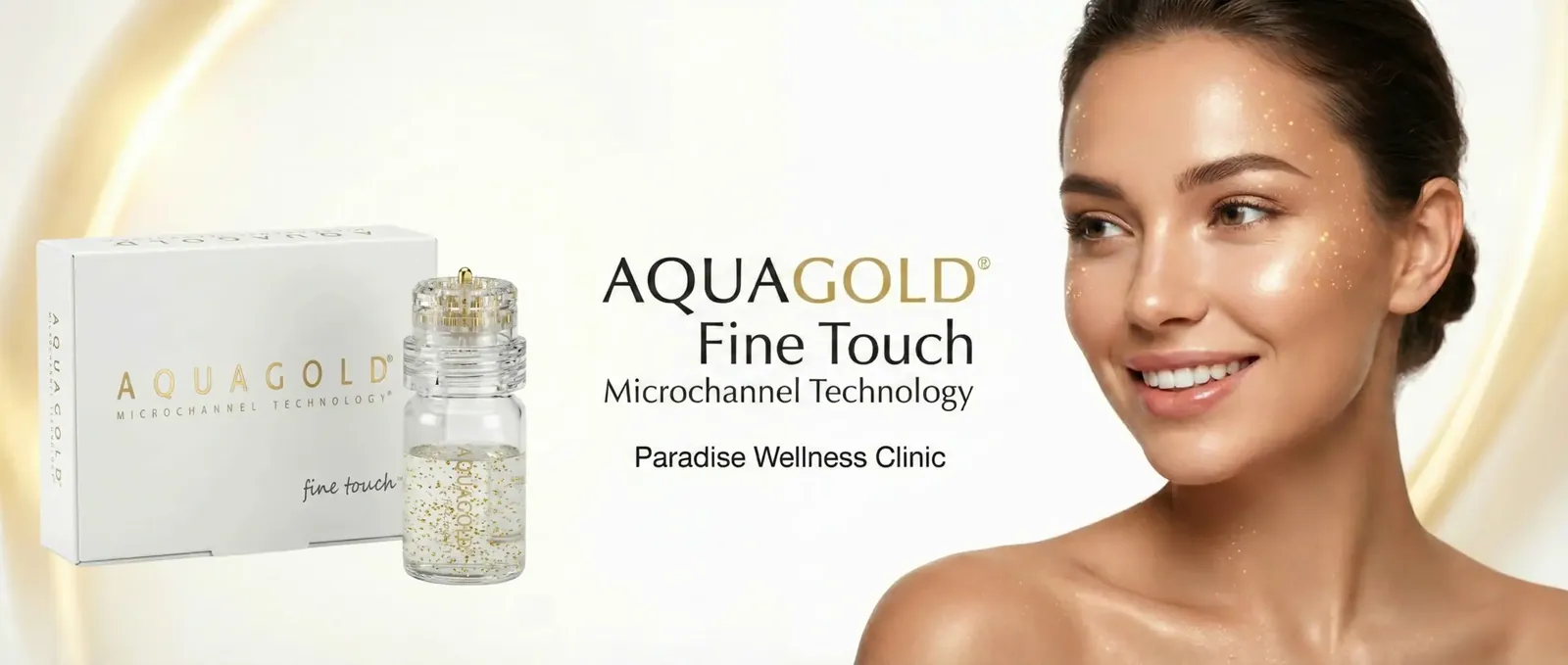 Woman after Aqua Gold Facial 24K Gold showing smooth glowing glass skin in Delhi clinic