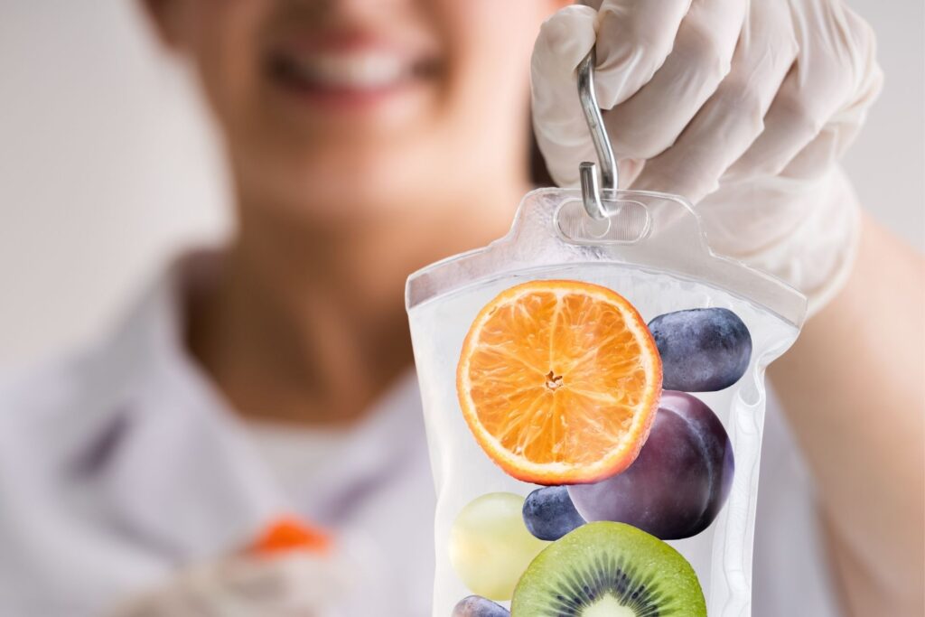 Person receiving NAD IV therapy at a wellness clinic near me