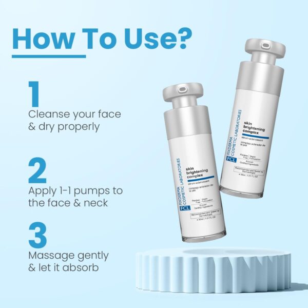 A model with glowing, even-toned skin, attributed to the transformative effects of FCL Brightening Complex.
