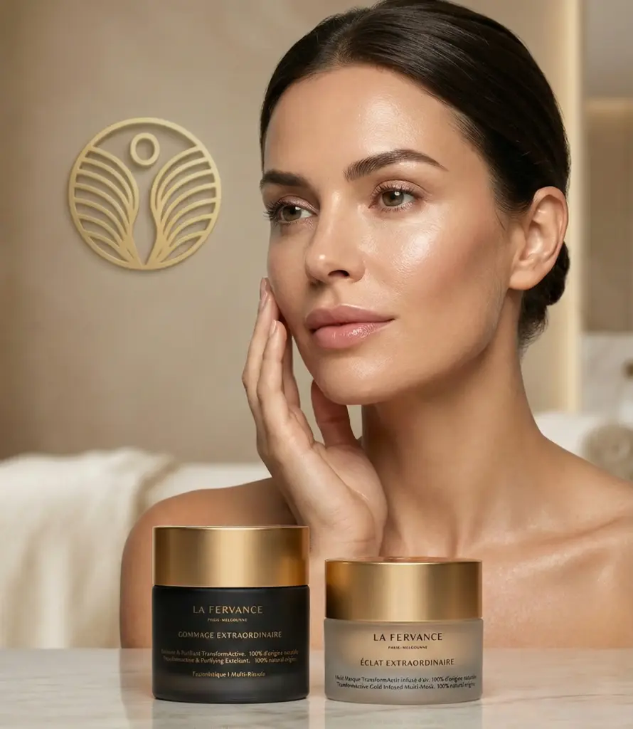 Woman receiving La Fervance facial treatment at a Delhi skin clinic