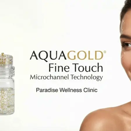 Woman after Aqua Gold Facial 24K Gold showing smooth glowing glass skin in Delhi clinic
